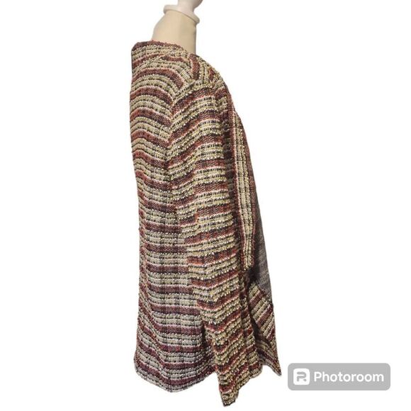 Ruby Rd Long Sleeve Wrap Around 100% Cotton Front Knit Cardigan Multicolor Women - Picture 5 of 8